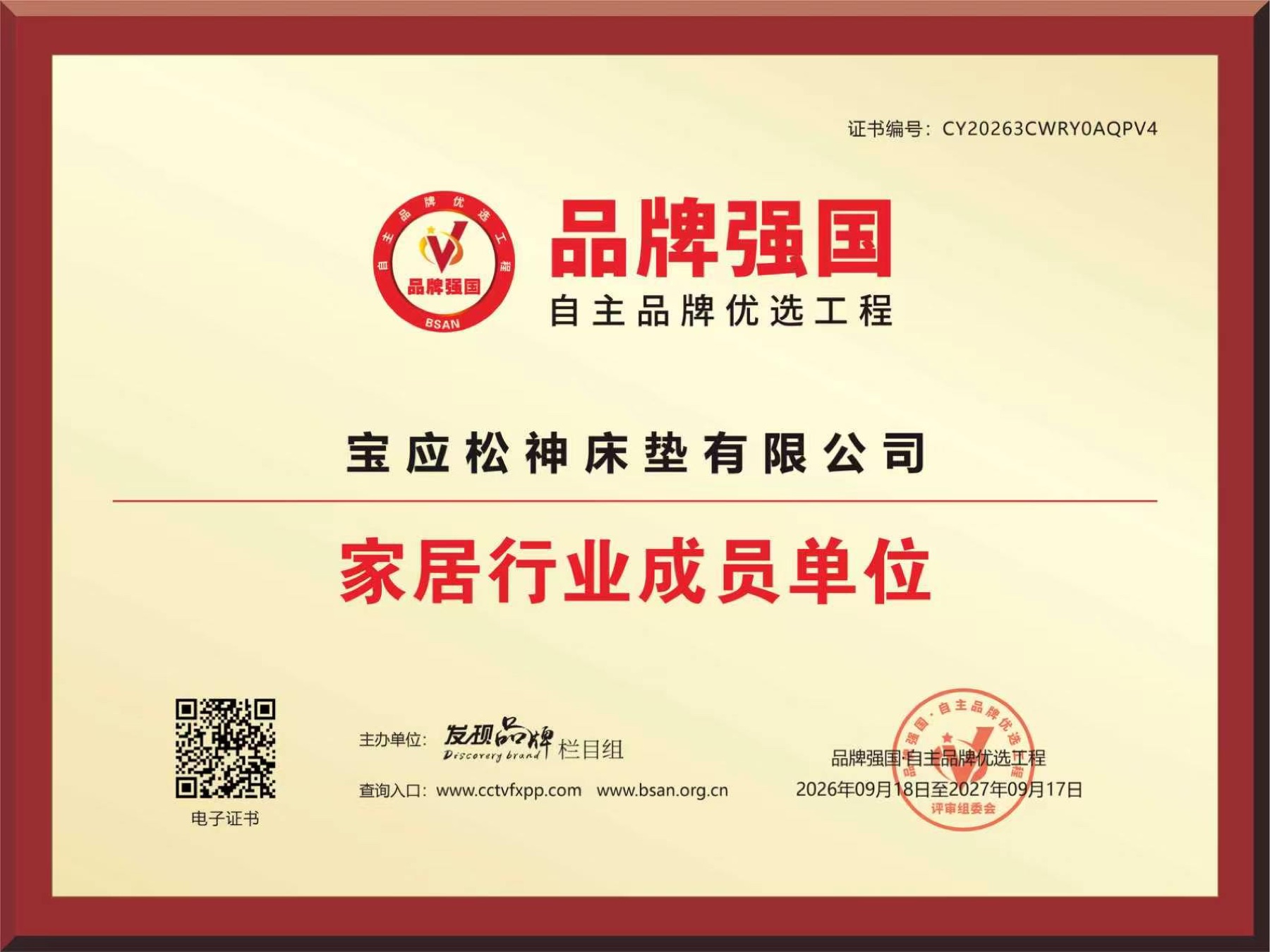 品牌项目收录信息